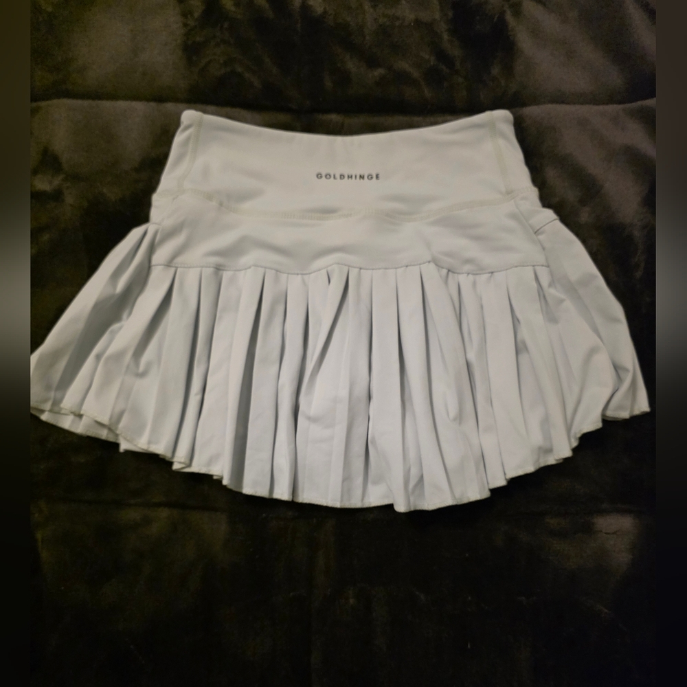 Goldhinge Women's Mini Pleated Skirt - Light Blue